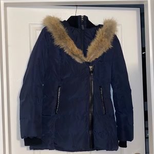 MACKAGE Adeli Navy Coat Medium